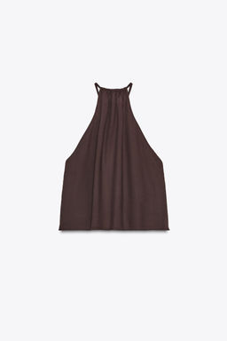 FLOWING HALTER TOP - Zara фото 8