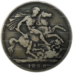 Монета 1 крона 1896 года Великобритания