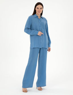 _ndigo Comfort Fit Uzun Kollu G_mlek