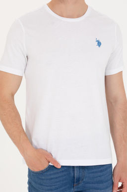 Erkek Beyaz Bisiklet Yaka Ti__rt