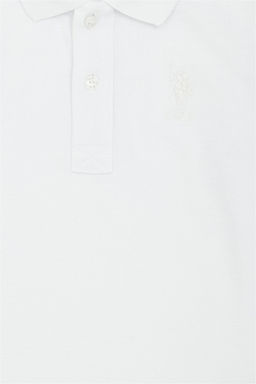 U. S. Polo Assn / Белый базовый свитшот с воротником-поло для мальчиков - U.s. polo assn фото 5