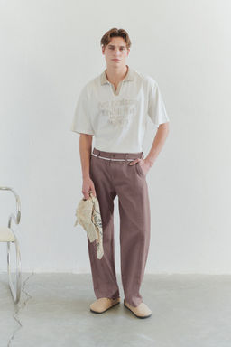 TRENDYOL MAN Limited Edition Erkek Ac?k Kahverengi Wide Leg Gabardin Pantolon TMNSS25PL00016