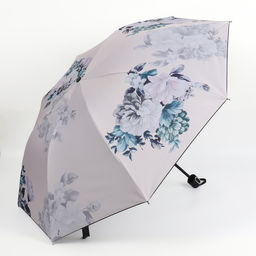 Зонт механический Пионы, эпонж, 4 сложения, 8 спиц, R = 48 см, цвет МИКС