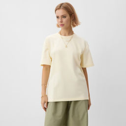 Футболка женская MINAKU, молочная, размер 42-44