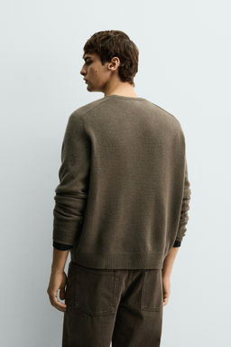 REGULAR FIT WOOL BLEND JUMPER - Zara фото 3