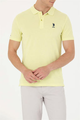 Мужская светло-желтая базовая футболка - U.s. polo assn фото 6