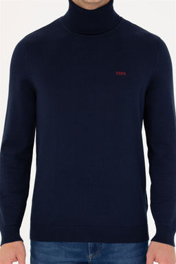 U. S. Polo Assn Мужской темно-синий базовый свитер - U.s. polo assn фото 6