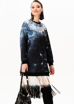 Платье-свитшот с бахромой PSB001 - Sahar art lab фото 10