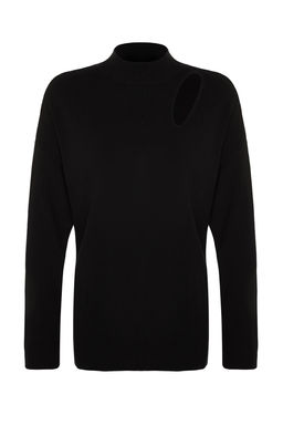 Vizon Genis Kal?p Pencere/Cut Out Triko Kazak TWOAW24KZ00342 - Trendyolmilla фото 13