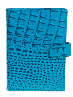 Обложка для паспорта и автодокументов из натуральной кожи, цвет голубой