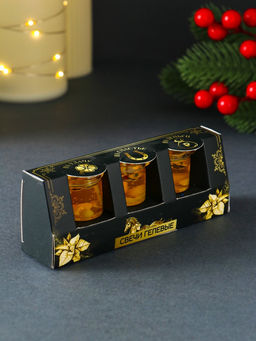 Цена за 2 шт. Набор свечей гелевых «Золотой конь. На удачу», 3 шт., золотые, 2.5×2.5×2.5 см