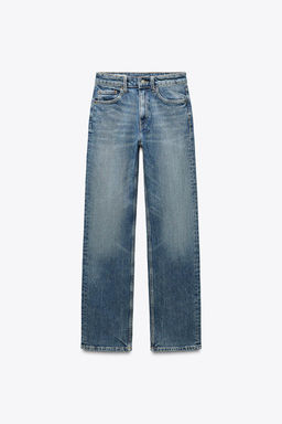 TRF STRAIGHT HIGH-WAIST JEANS - Zara фото 5