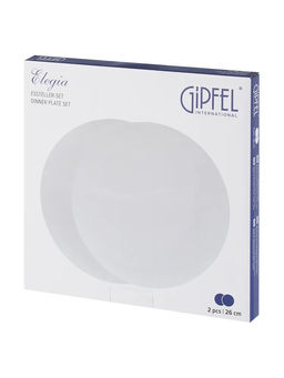 43459 GIPFEL Набор тарелок обеденных ELEGIA 26 см (2 шт.). Материал: костяной фарфор. Цвет: белый.