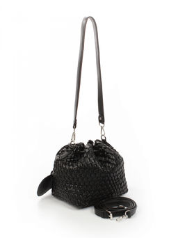 LACCOMA сумка СУ038-черный эко кожа хлопок  фото 2