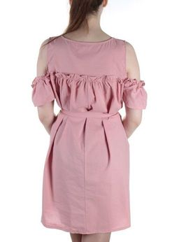 827 Платье хлопковое с поясом Fashion