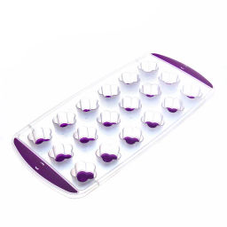 Цена за 3 шт. Форма для льда пластиковая с силиконом "Цветы"25*11см