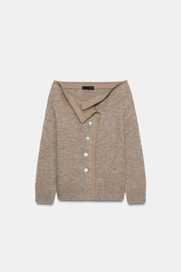 BOAT NECK CARDIGAN - Zara фото 4