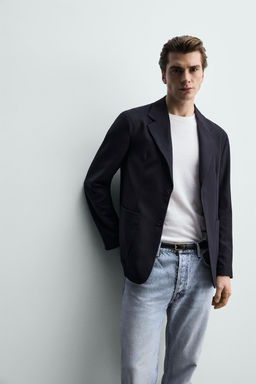 BLAZER RELAXED FIT ESTRUCTURA / Marino - Zara фото 6