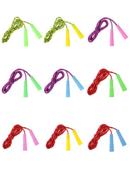 Цена за 10 шт. Скакалка детская, 2.2 м, регулируемая, нейлоновый трос, цвет МИКС