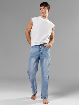 Джинсы мужские голубые светло -синий 2025-1DTM111M-1