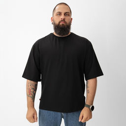 Футболка мужская MIST «Русский стиль», черный, р. 56