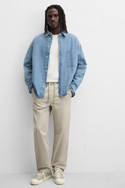 WASHED JOGGER WAIST TROUSERS - Zara фото 5