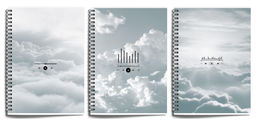 Тетрадь 80 л. А4 клетка, на гребне, LOREX SOUND IN CLOUDS офсет, мелованный картон, soft touch, запечатка форзаца