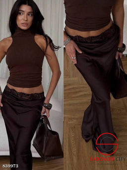 Женская юбка макси с кружевом - Bruno фото 2