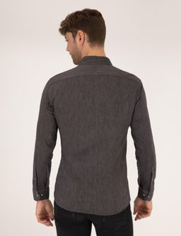 Siyah Slim Fit Uzun Kollu G_mlek - Pierre cardin фото 5