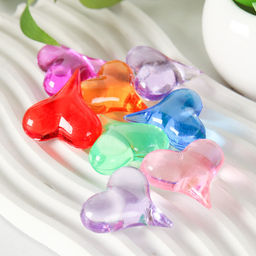 Декоративные камни 100 г Сердце / XM-91 /уп 200/ пластик - Галеонтрейд фото 3