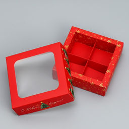 Цена за 5 шт. Коробка для конфет С Новым годом!, ёлочки, 10.5 х 10.5 х 3.5 см - Дарите счастье фото 4