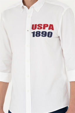 Мужская белая рубашка с длинным рукавом - U.s. polo assn фото 11