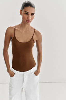 CAMISETA POLIAMIDA TIRANTE FINO / Tostado - Zara фото 12