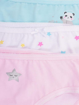 К 1931-3уп/неж.розовый,аквамарин,белый,звездопад набор трусы для дев - Crockid фото 2