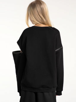 Черный свитшот для девочки, модель 1612 - Mooriposh фото 2