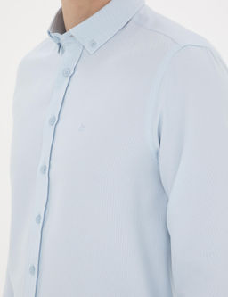 Рубашка Pierre Cardin Oxford Slim Fit светло-голубая