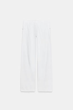 JEANS RECTOS CORDONES DENIM TRF TIRO MEDIO / Blanco - Zara фото 10