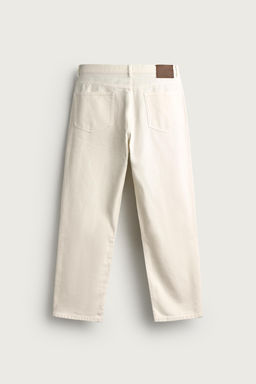 JEANS STRAIGHT RELAXED FIT ALGOD?N - C??AMO / Crudo - Zara фото 6
