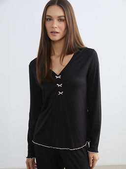 V Yaka Kad?n Pijama ?st?