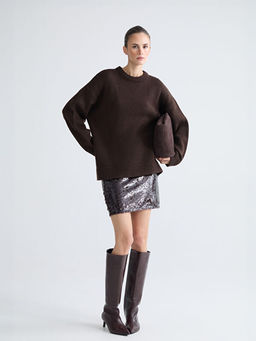 Bisiklet Yaka Kad?n Triko Kazak