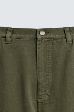 WASHED RELAXED FIT CARGO TROUSERS - Zara фото 9