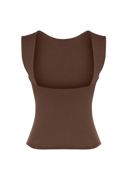Trendyolmilla Siyah S?rt Dekolteli Fitted Regular Boy Pamuklu Esnek Orme Bluz TWOSS24BZ00031  фото 32