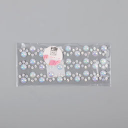 Цена за 5 шт. Жемчуг самоклеящийся «Ассорти», с голографией, 125 шт на листе