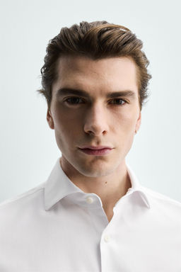 CAMISA SLIM FIT PU?O GEMELO / Blanco - Zara фото 5