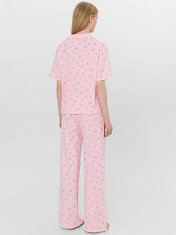 Комплект домашний женский розовый с цветочным принтом - Mark formelle фото 2