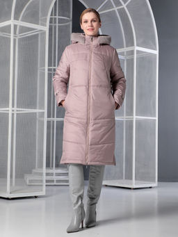 25406 Пальто серо-лиловый - Dizzyway фото 2