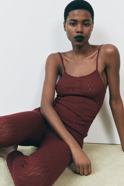 CHUNKY KNIT STRAPPY TOP