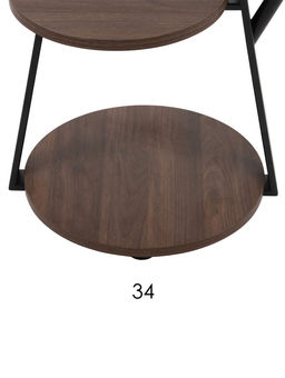 Торшер напольный со столиком Е27, 40 Вт, чёрный стол d=34 см, 42×42×162 см