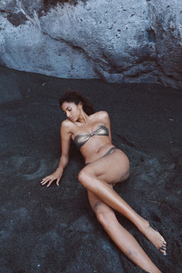 BRAGUITA BIKINI METALIZADA / Plata oscuro - Zara фото 7