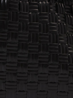 Сумка плетёная пластиковая, 23×11×30 см, чёрная